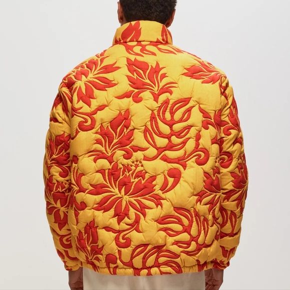 ERL TROPICAL FLOWERS PUFFER Sz Large NEW WITH TAGS - Picture 2 of 14